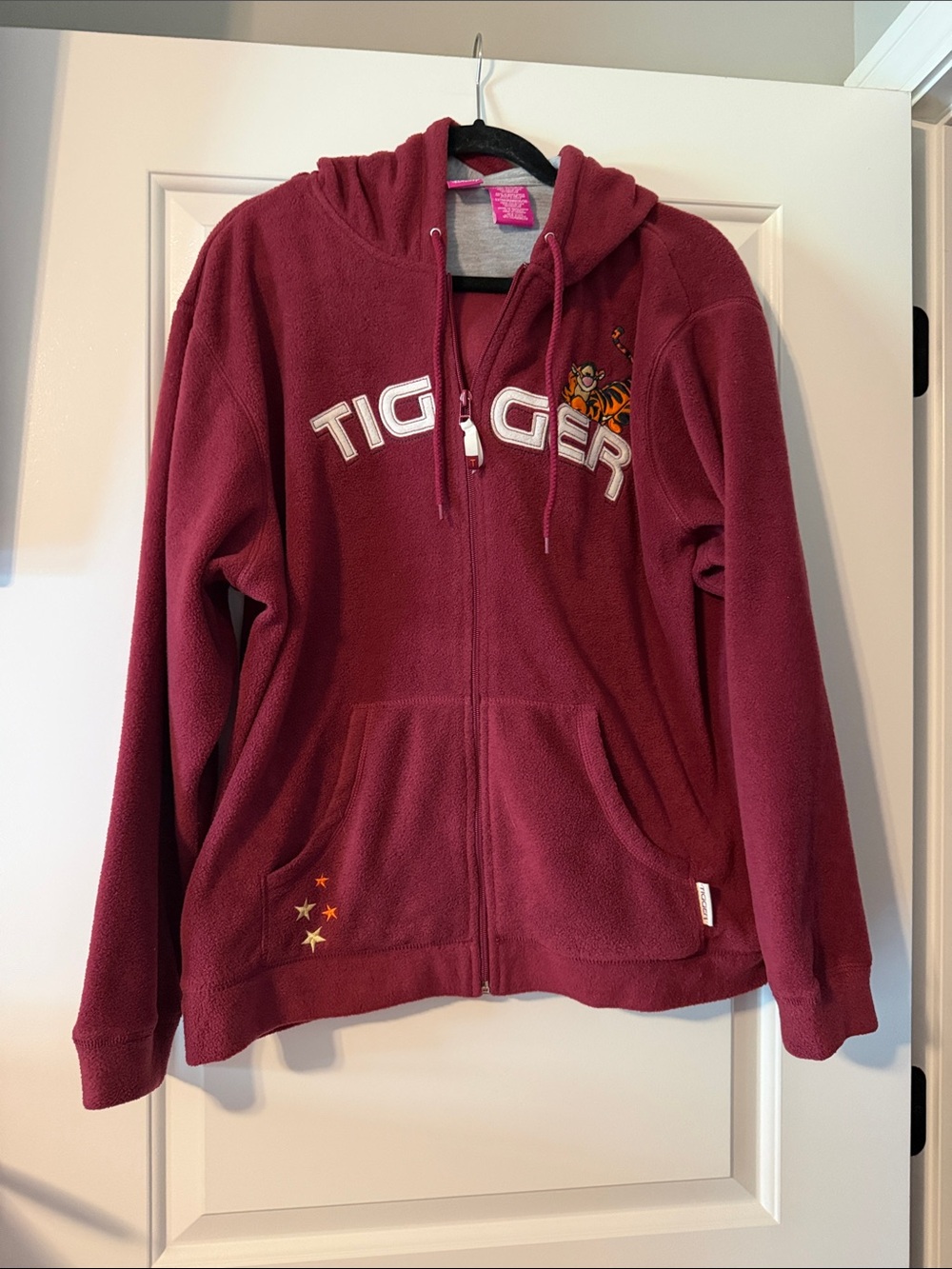 Disney Burgundy Tigger Zip-Up Hoodie